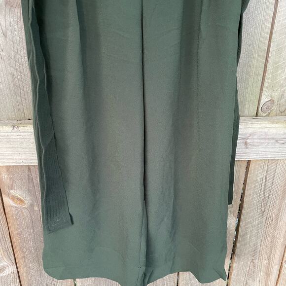 Madewell Crop Pants Tie-Waist Huston Pull-On Olive Green Petite XS NWT - Picture 3 of 8